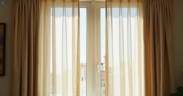 Dull dusty drapes in haymarket-nsw before professional cleaning